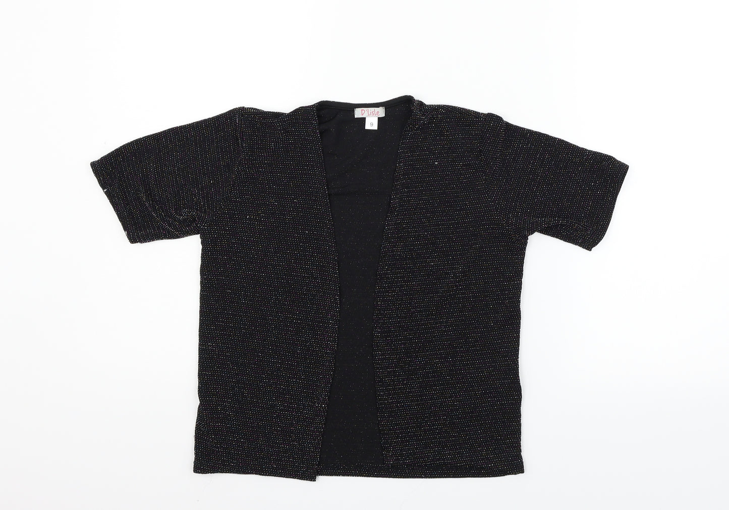 D'lisle Girls Black   Cardigan Jumper Size 9 Years