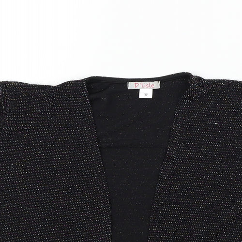 D'lisle Girls Black   Cardigan Jumper Size 9 Years