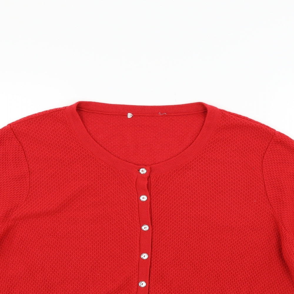 TU Womens Red   Cardigan Jumper Size 16