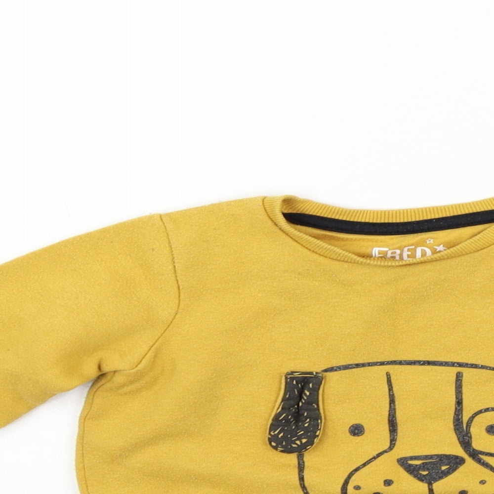 F&F Baby White   Pullover Jumper Size 12-18 Months  - Dog