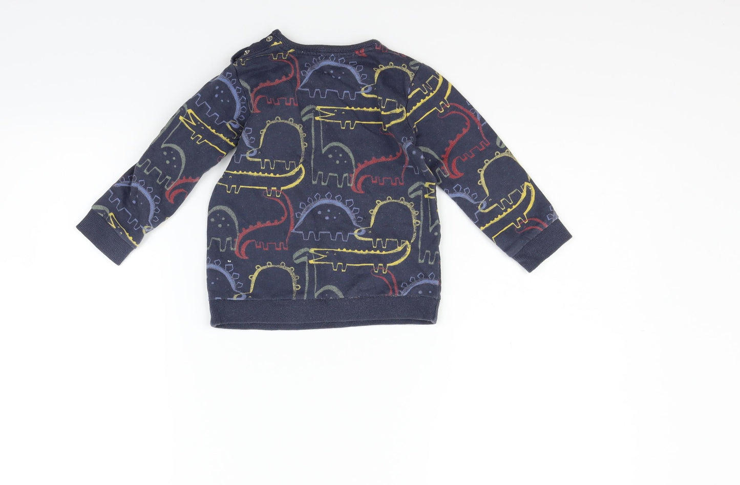 George Boys Blue Geometric  Pullover Jumper Size 12-18 Months