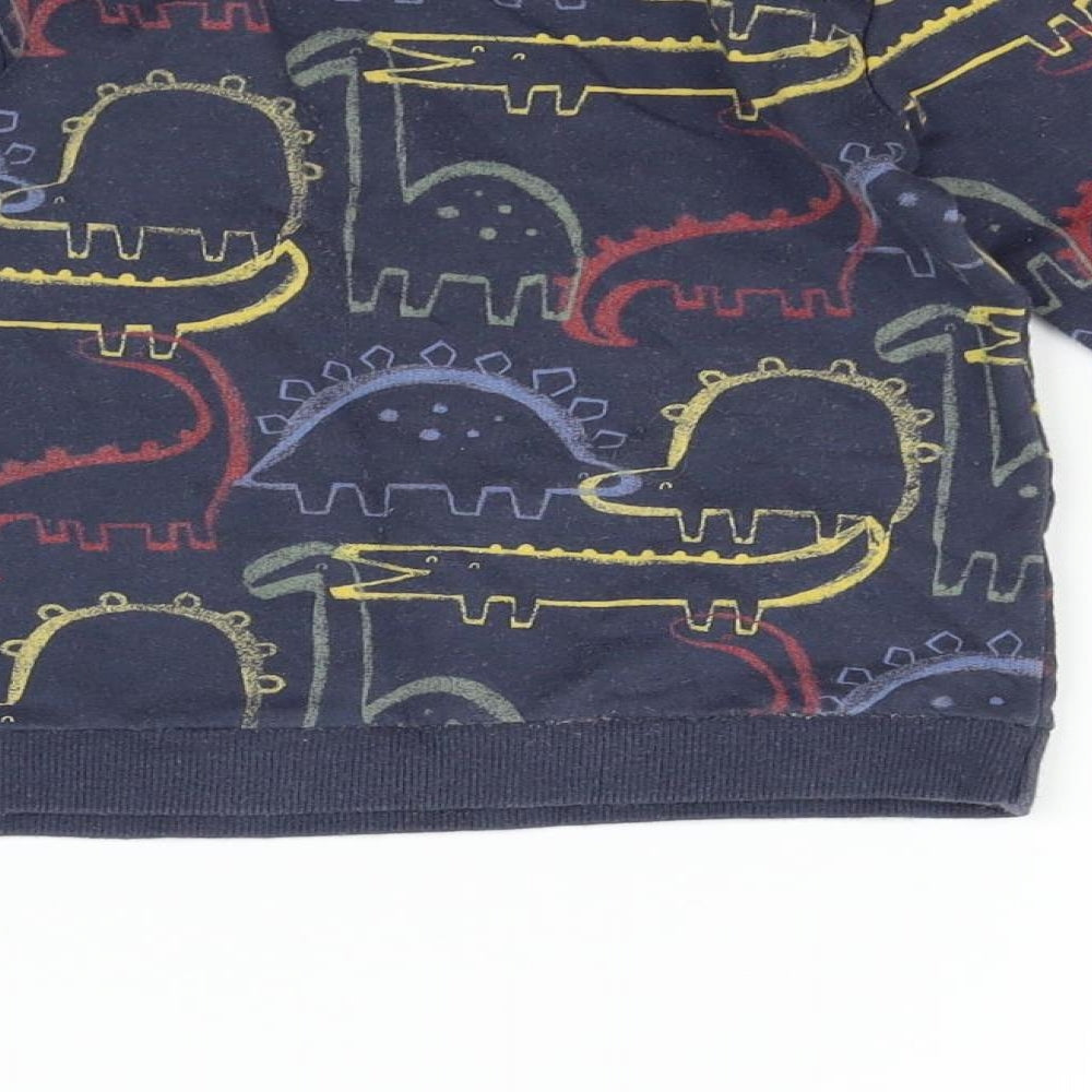 George Boys Blue Geometric  Pullover Jumper Size 12-18 Months