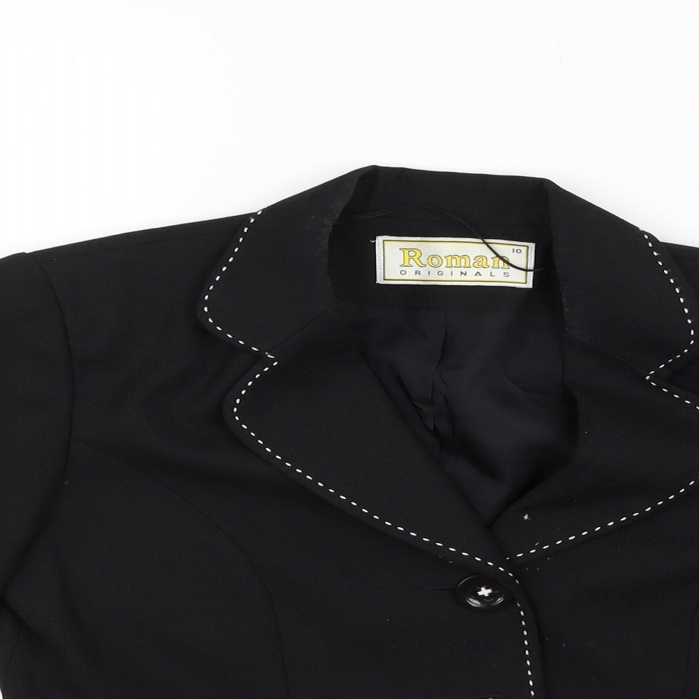 Roman Womens Black   Jacket Blazer Size 10