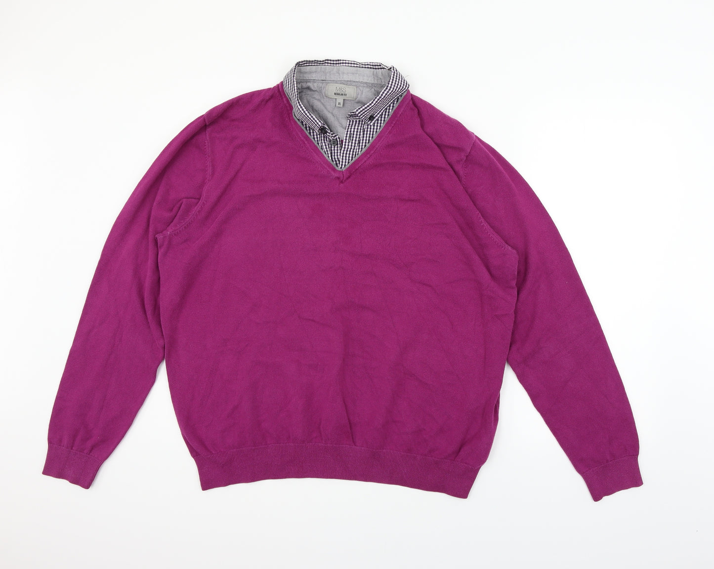 Marks and Spencer Mens Pink   Pullover Jumper Size XL