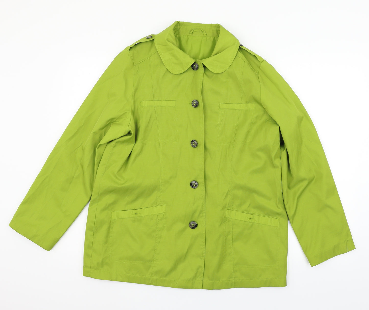 Preworn  Womens Green   Jacket Coat Size 14