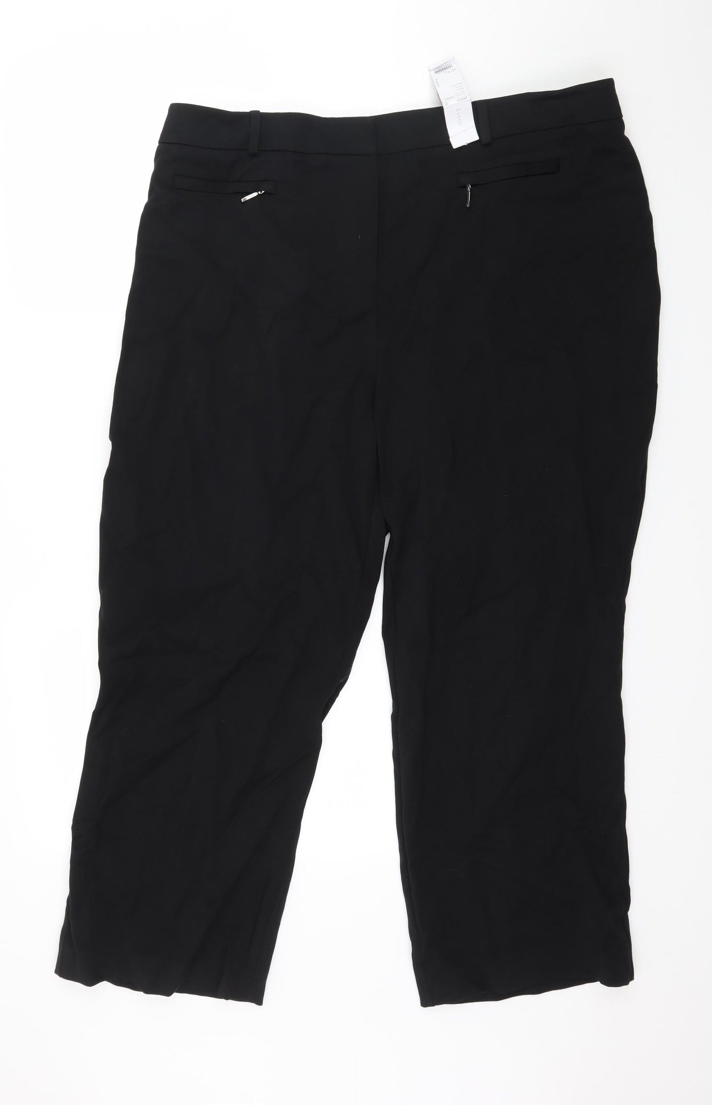 Evans Womens Black   Trousers  Size 22 L26 in