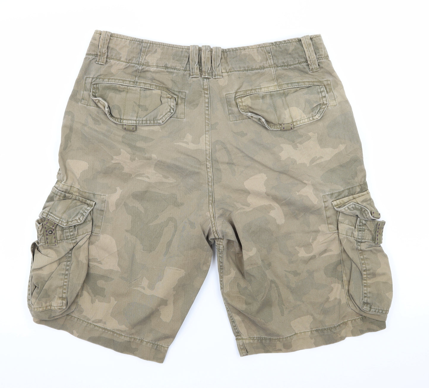 NEXT Mens Green Camouflage  Bermuda Shorts Size 34 in