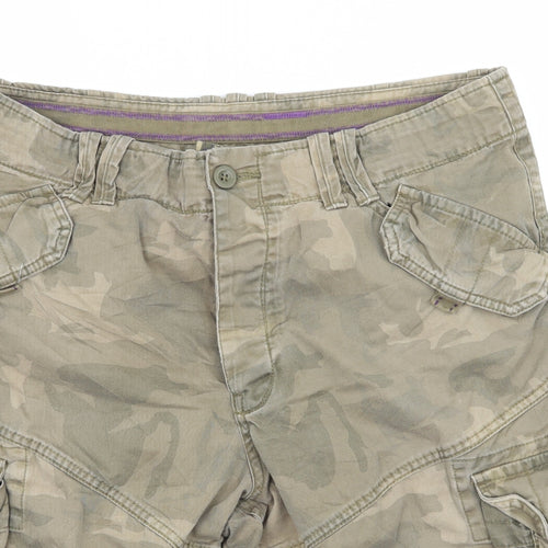 NEXT Mens Green Camouflage  Bermuda Shorts Size 34 in