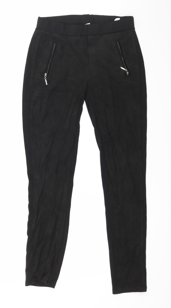 Yessica Womens Black Jersey Capri Leggings Size 30 in L25 in