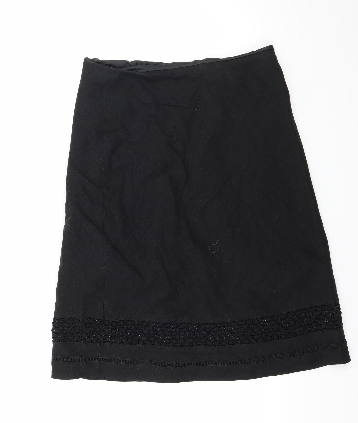 Marks and Spencer Womens Black   A-Line Skirt Size 10