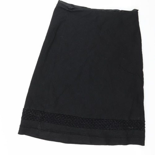 Marks and Spencer Womens Black   A-Line Skirt Size 10