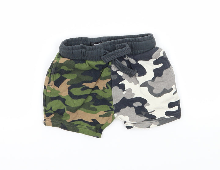 NEXT Boys Green Camouflage Jersey Jogger Trousers Size 12-18 Months