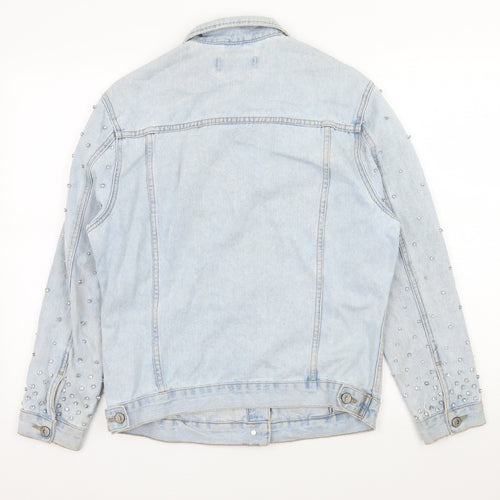 New Look Womens Blue  Denim Jacket  Size 8  - Distressed