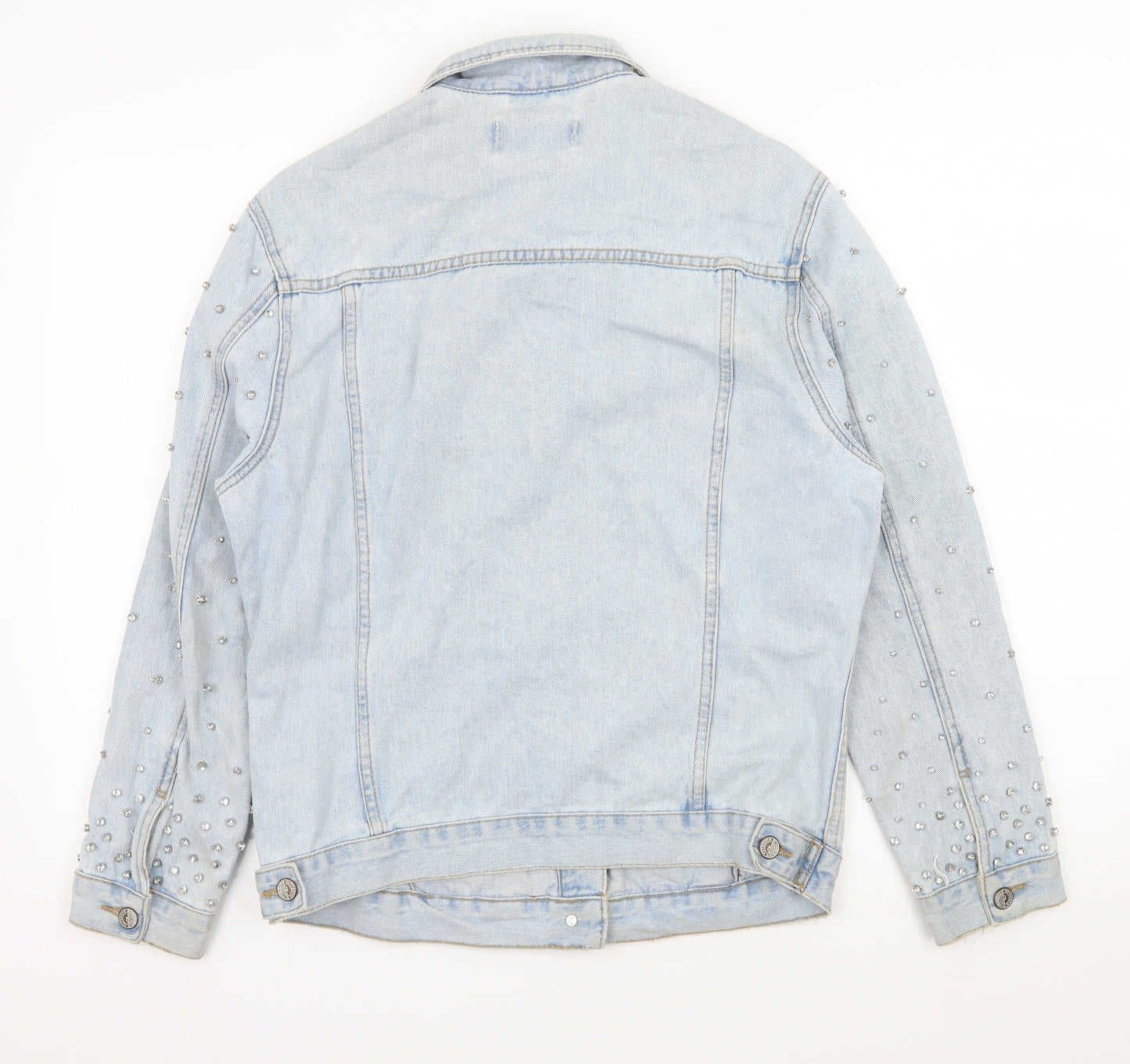 New Look Womens Blue  Denim Jacket  Size 8  - Distressed