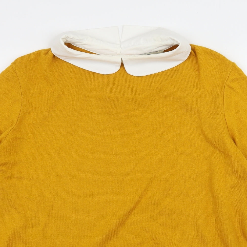 George Womens Yellow  Knit Pullover Jumper Size 18