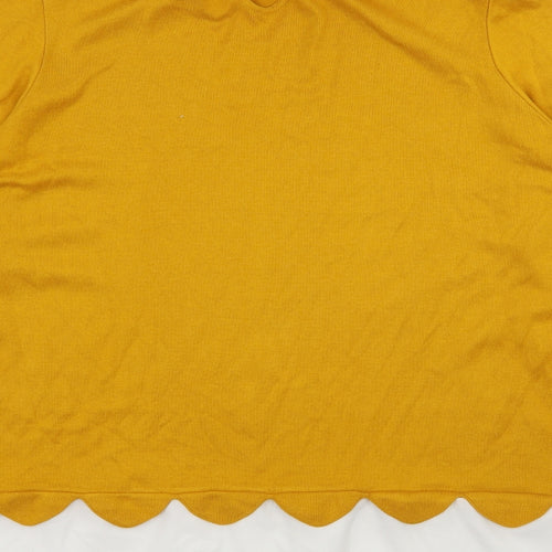 George Womens Yellow  Knit Pullover Jumper Size 18