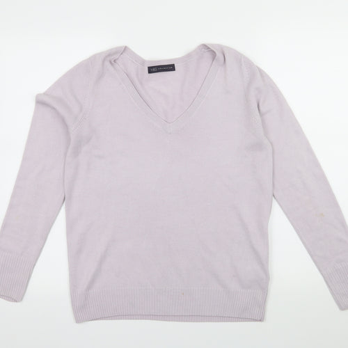 Marks and Spencer Womens Purple  Knit Pullover Jumper Size 8