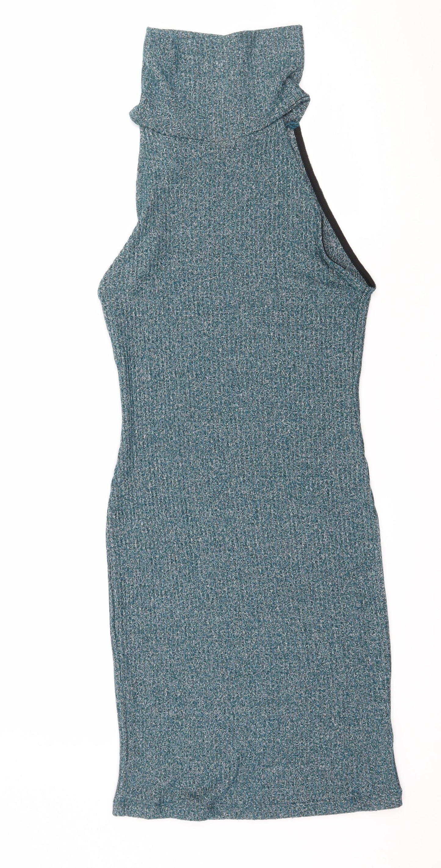 Topshop Womens Blue  Knit Jumper Dress  Size 10