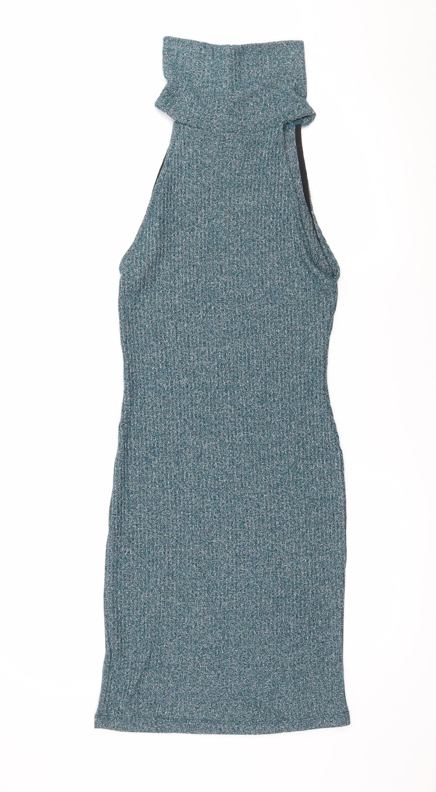 Topshop Womens Blue  Knit Jumper Dress  Size 10