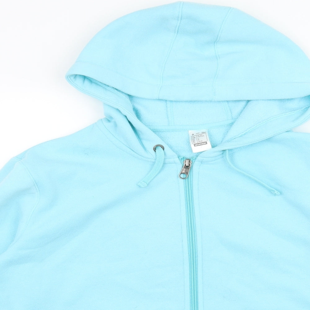 Deacthlon Womens Blue  Jersey Full Zip Hoodie Size L