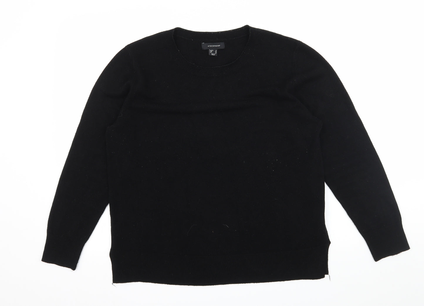 Atmopshere Womens Black  Knit Pullover Jumper Size 10
