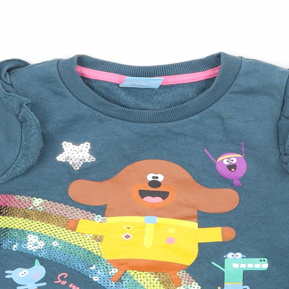 TU Girls Blue  Jersey Pullover Sweatshirt Size 3-4 Years  - Hey Duggee