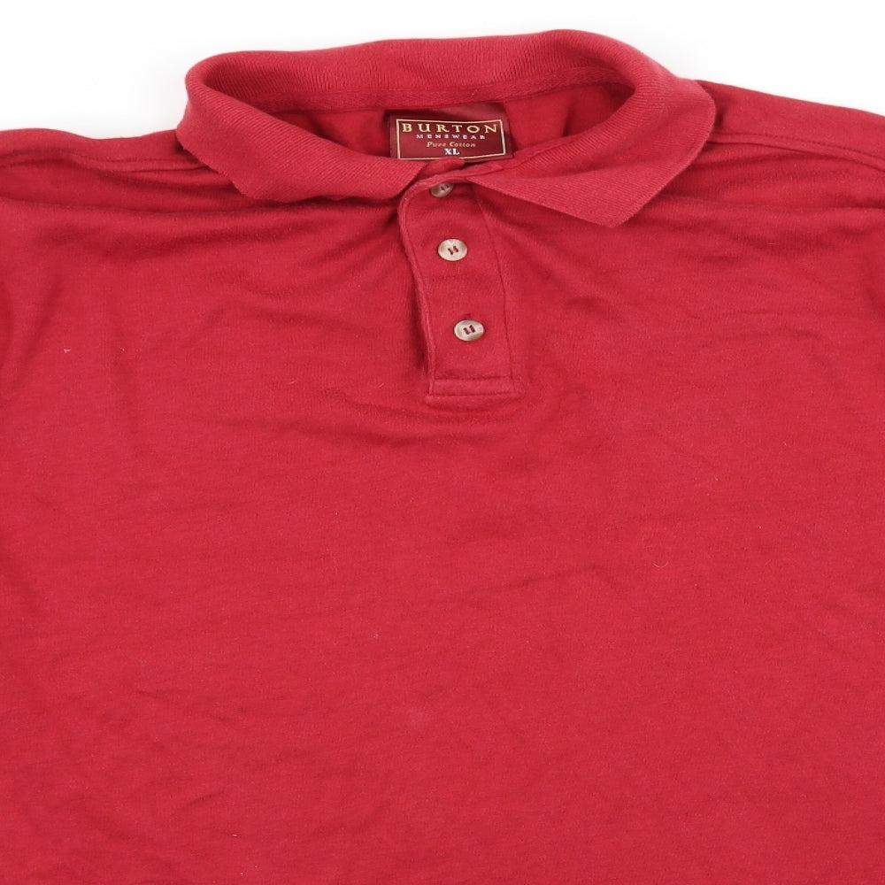 Burtons Mens Red  Jersey  T-Shirt Size XL