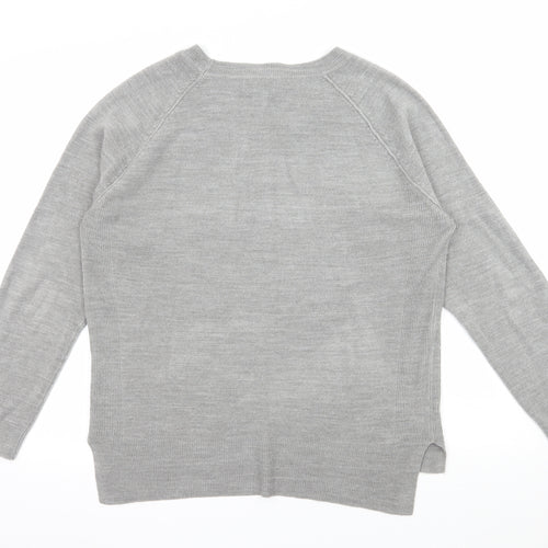 PPriamkr Womens Grey  Knit Pullover Jumper Size 12