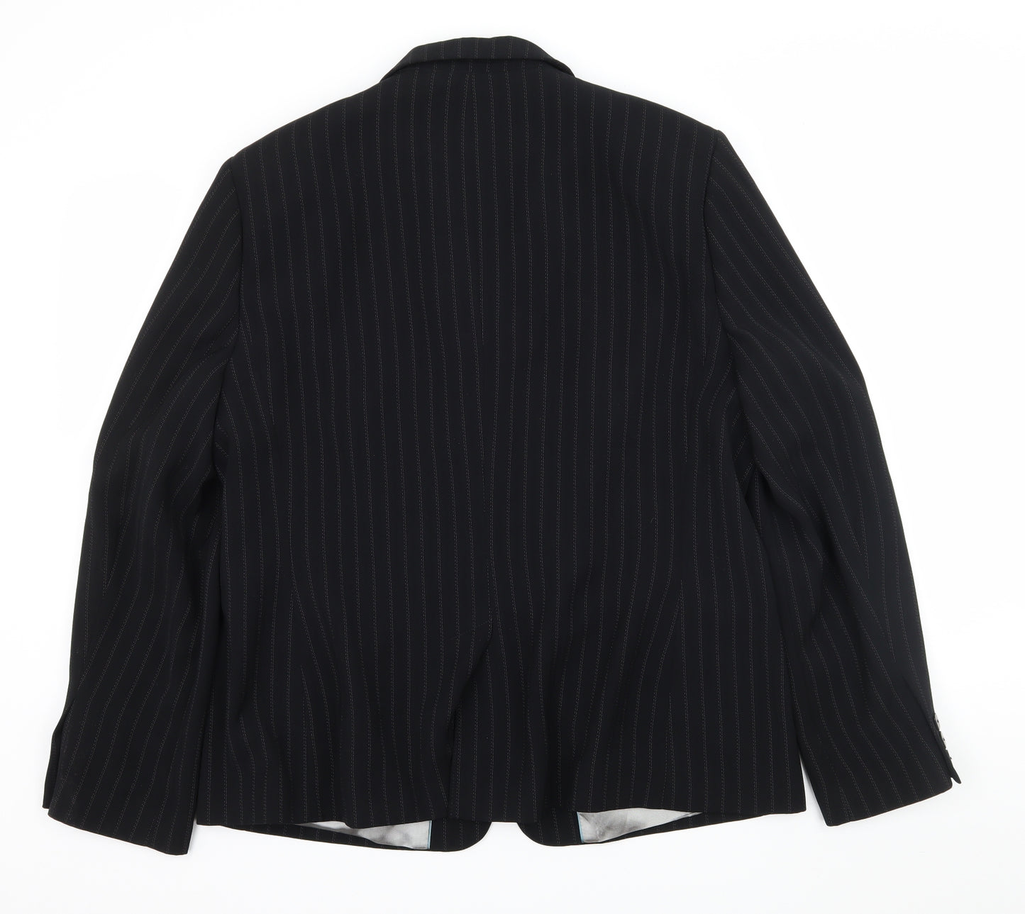 Autonomy Womens Black Striped  Jacket Suit Jacket Size 18