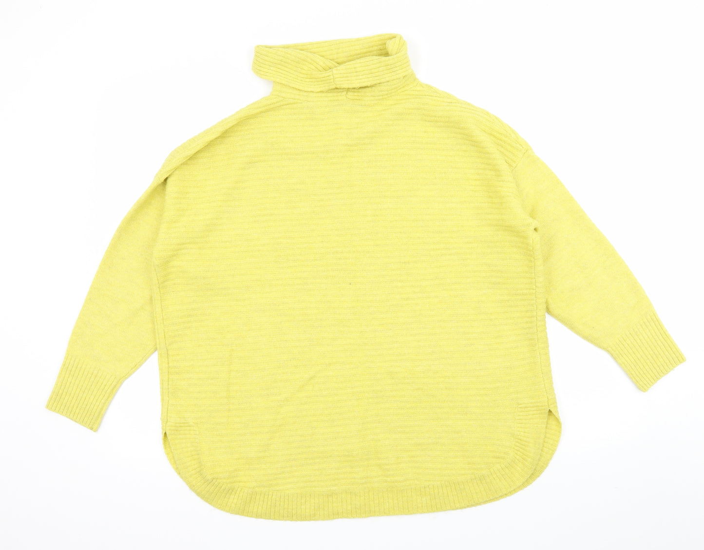 Wallis Womens Yellow  Knit Pullover Jumper Size M