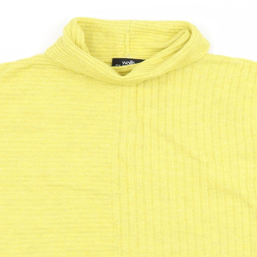 Wallis Womens Yellow  Knit Pullover Jumper Size M