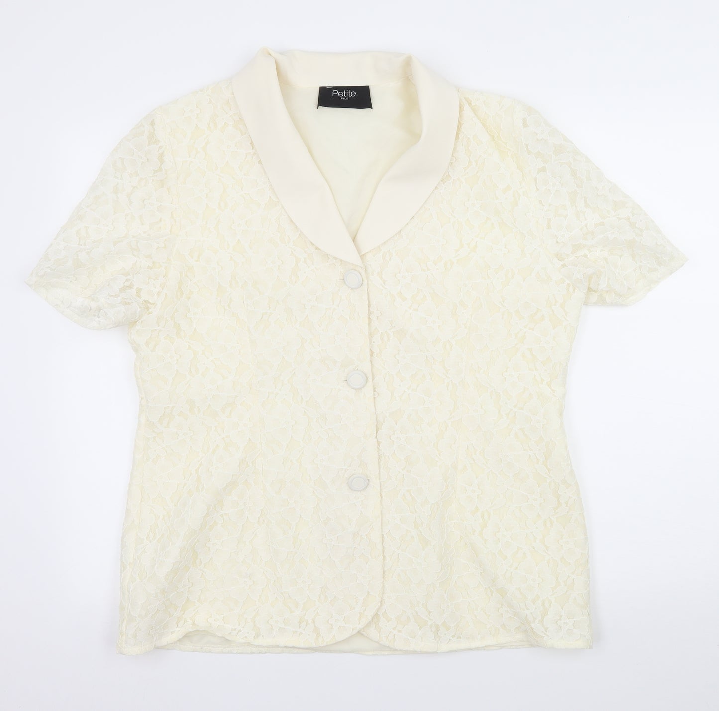 Petite Plus Womens Ivory  Lace Jacket  Size 18