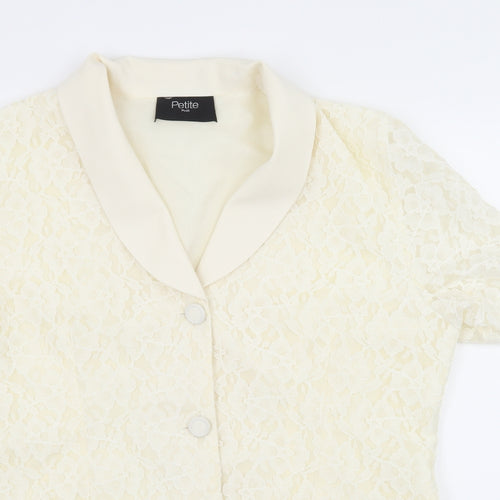 Petite Plus Womens Ivory  Lace Jacket  Size 18