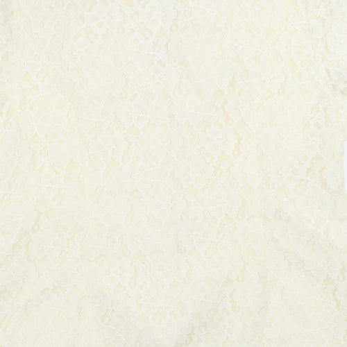 Petite Plus Womens Ivory  Lace Jacket  Size 18
