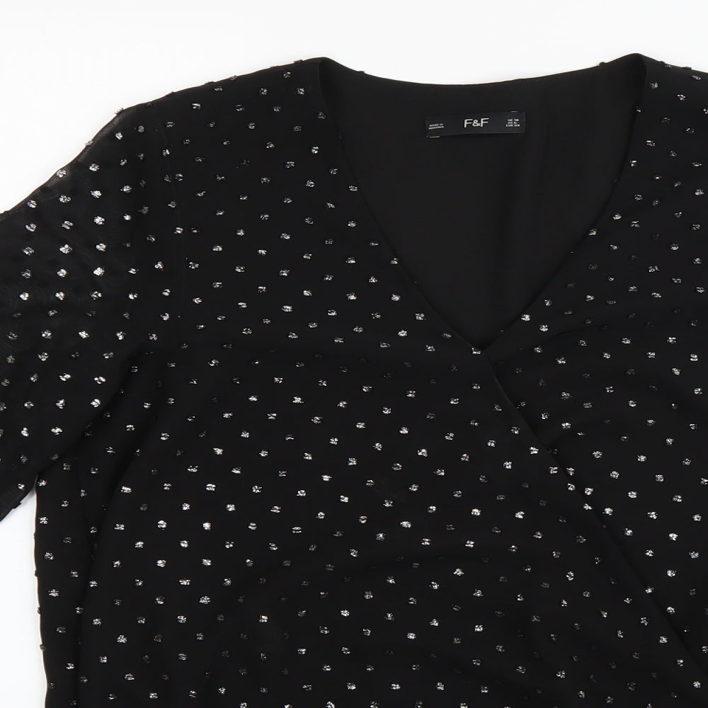 F&F Womens Black   Basic Blouse Size 10