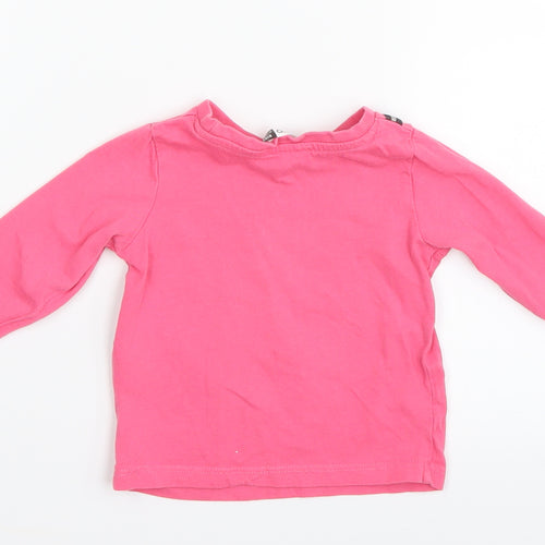 Pep & Co Girls Pink   Basic T-Shirt Size 9-12 Months