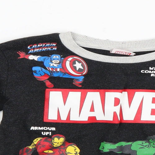 Marvel Comics Boys Grey   Basic T-Shirt Size 5 Years  - Marvel