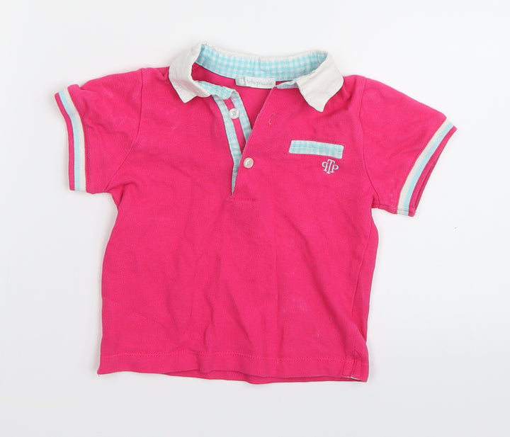 Tutto Piccolo Girls Pink Basic Polo Size 18-24 Months