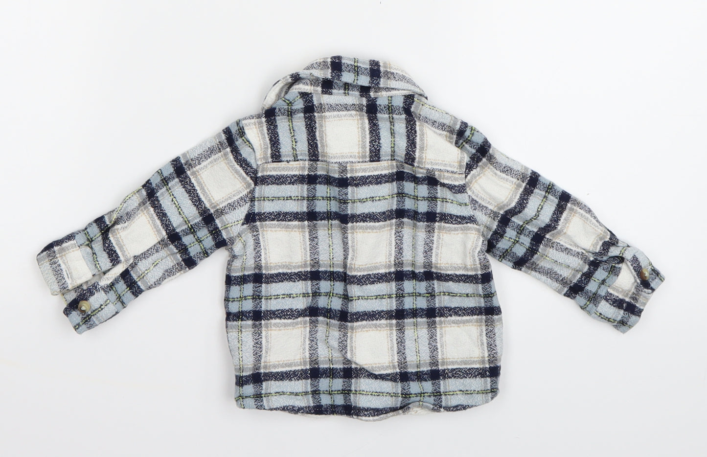 Primark Baby Blue Check  Basic Button-Up Size 6-9 Months