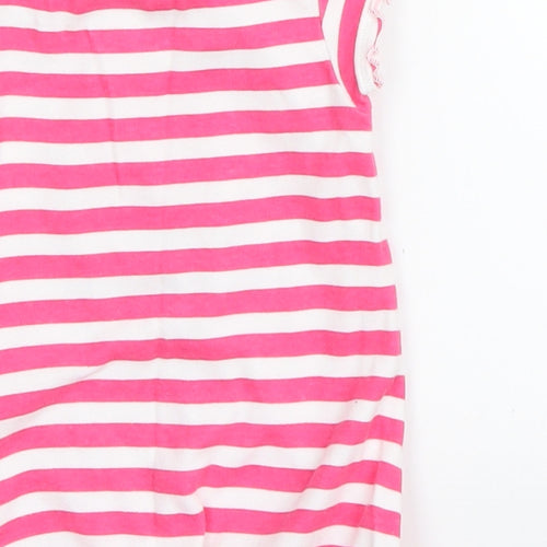 F&F Baby Pink Striped  Romper One-Piece Size 0-3 Months