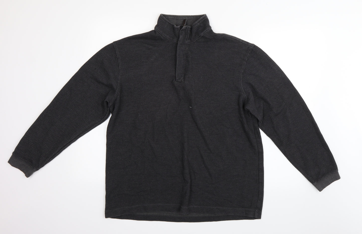 Haggar Mens Grey   Henley Jumper Size L