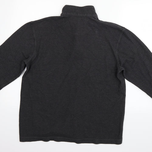 Haggar Mens Grey   Henley Jumper Size L