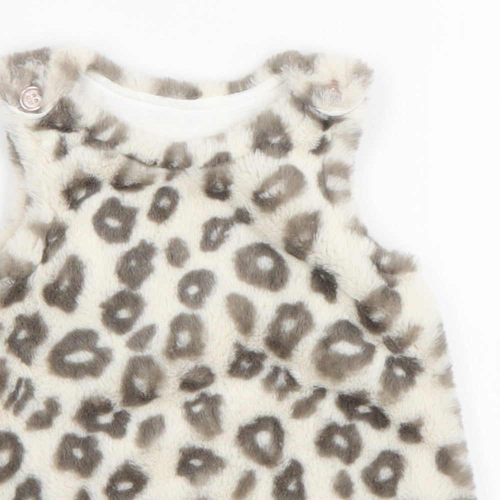 Nutmeg Girls Beige Animal Print  Shift  Size 3-6 Months