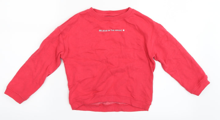 NEXT Girls Pink   Pullover Jumper Size 6 Years