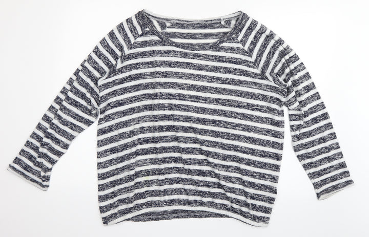 Dorothy Perkins Womens Blue Striped  Pullover Jumper Size 16