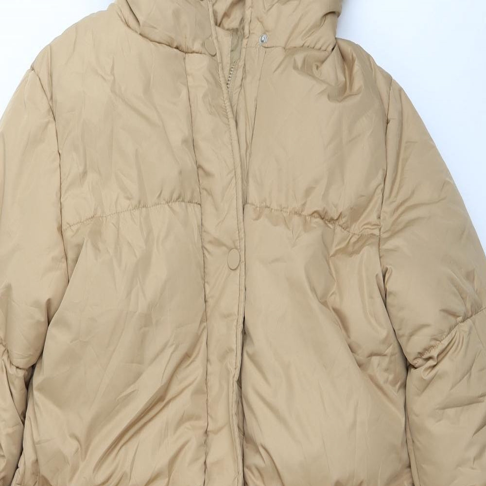 Threadbare Womens Beige   Puffer Jacket Coat Size 10