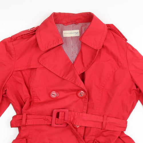 BHS Womens Red   Trench Coat Coat Size 12