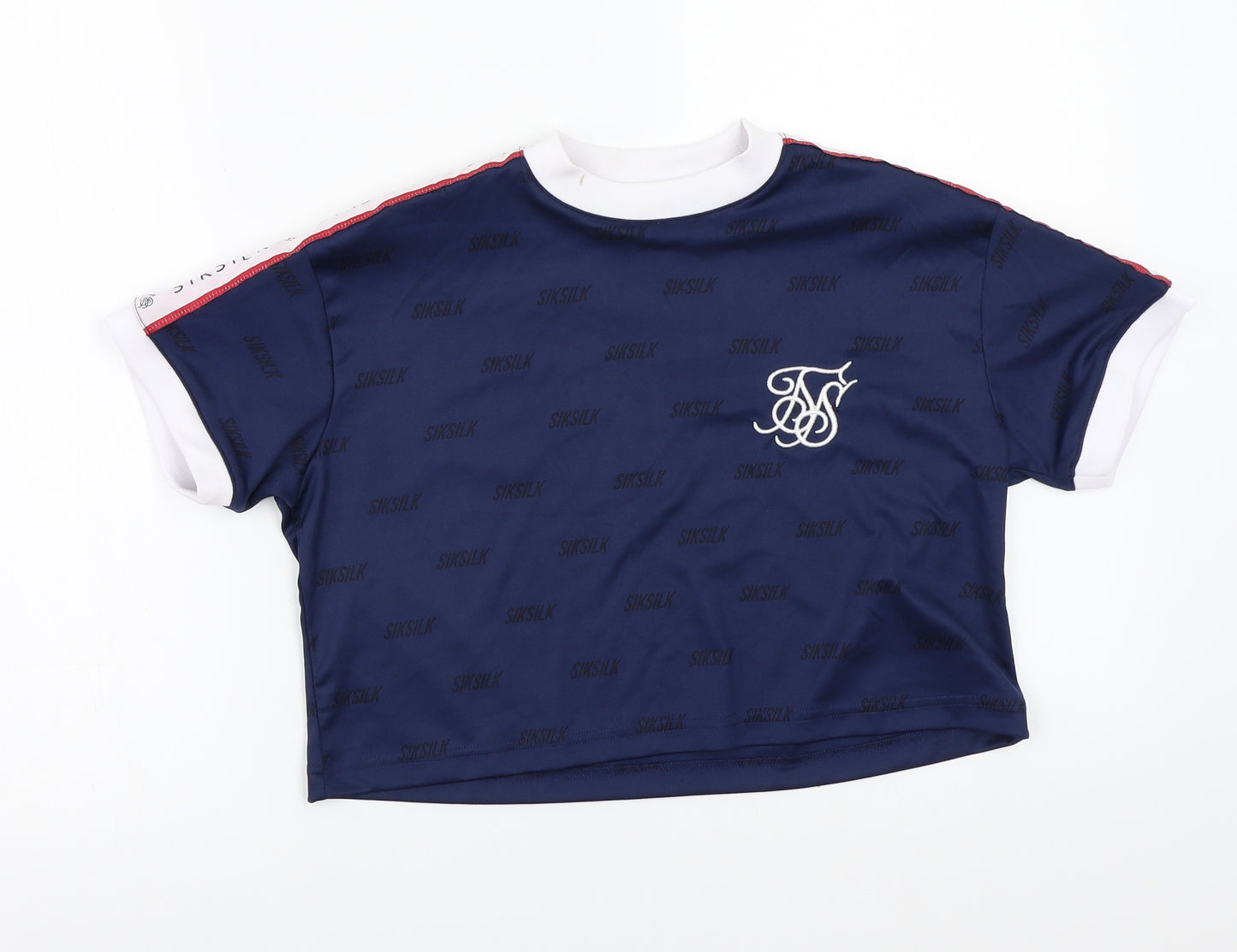 SikSilk Womens Blue   Basic T-Shirt Size 8