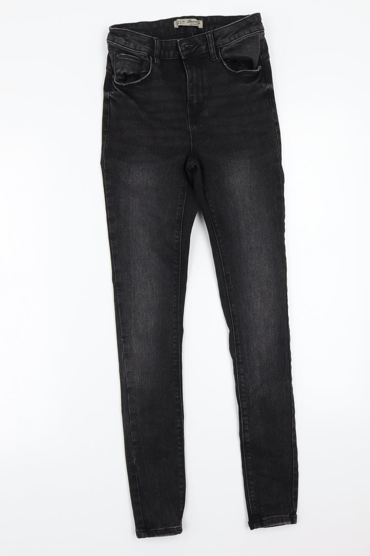 Denim & Co. Womens Black Skinny Jeans Size 6 L28 in