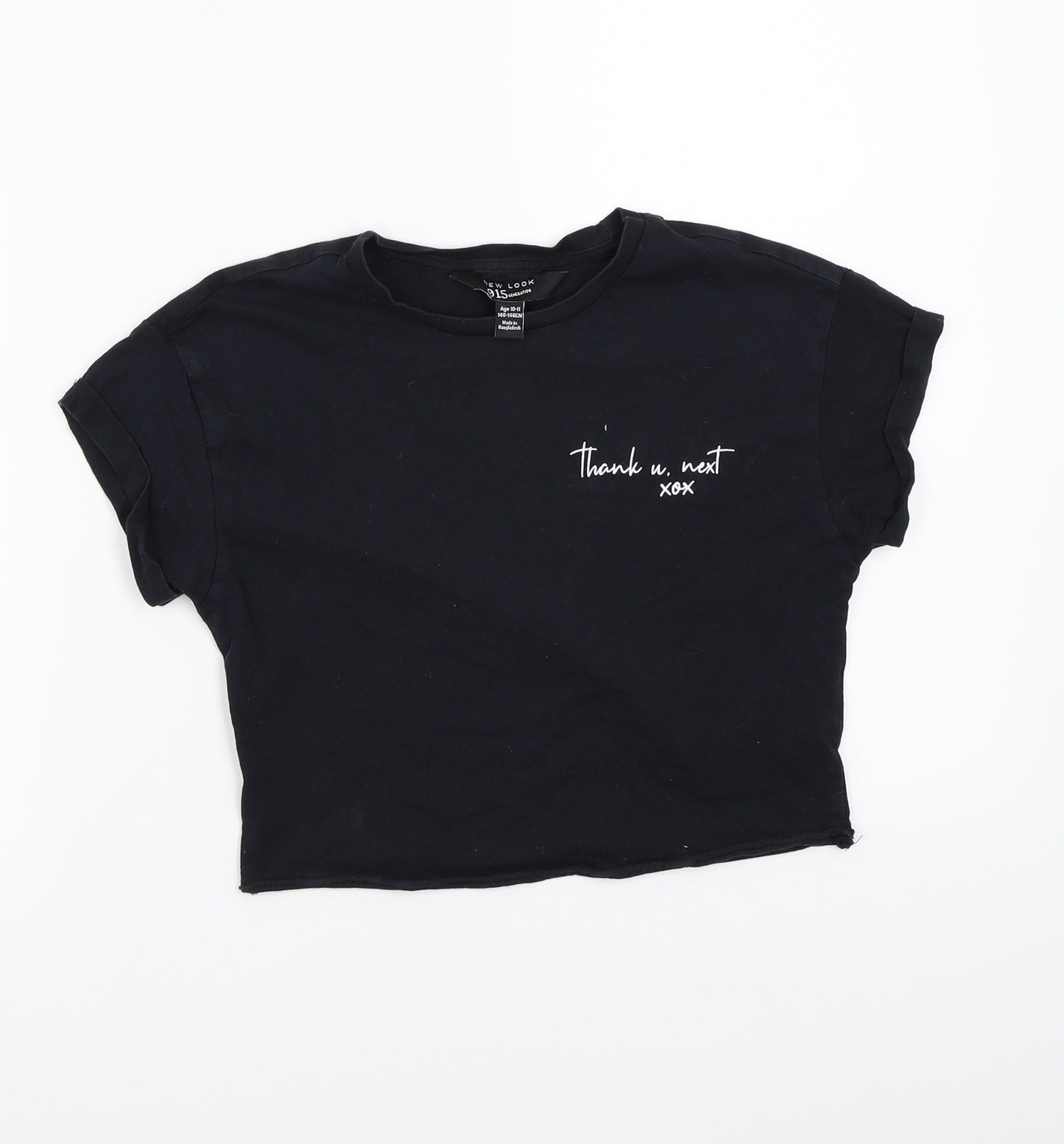 Newlook Girls Black   Basic T-Shirt Size 11 Years